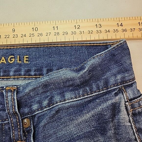 American Eagle Mens Jeans Size 28x26.5 Original Straight Distressed 100% Cotton - Picture 8 of 11